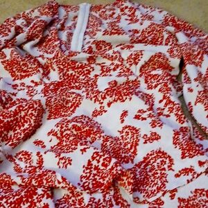 Stylish Red and White Patterned Dress